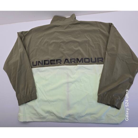 Under Armour Loose Jacket Full Zip Olive Green Moisture Wicks Women's XL - Picture 3 of 8